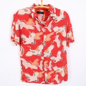 All Saints Indo Slim Fit Short Sleeve Sport Shirt